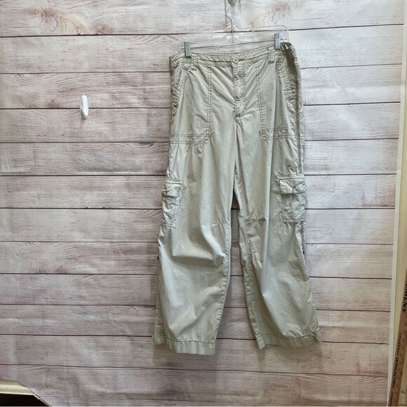 ANTHROPOLOGIE PILCRO VENTURA UTILITY PANTS IN CREAM - Picture 1 of 7
